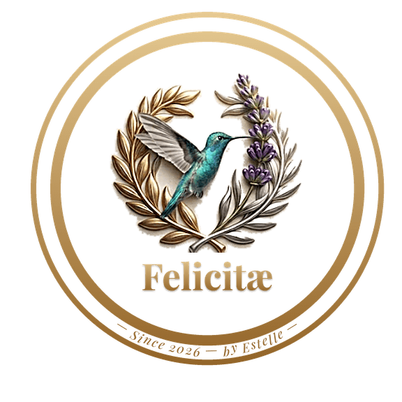 Monogramme Felicitae — colibri et chiffre FL
